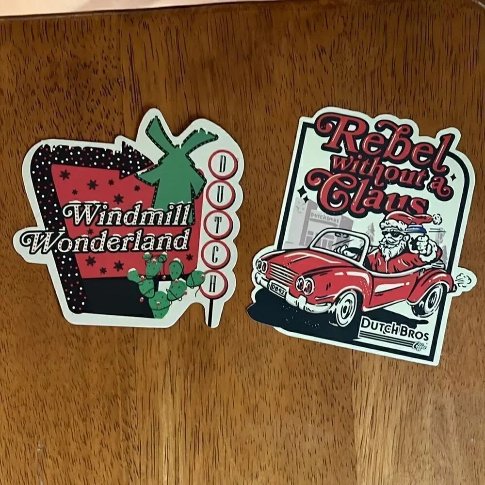 NEWEST DUTCH BROS LOGO HOLIDAY STICKERS
